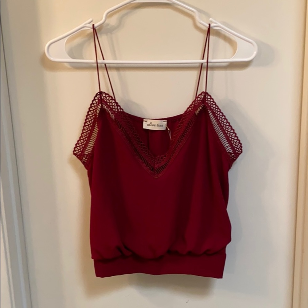 Burgundy crop top